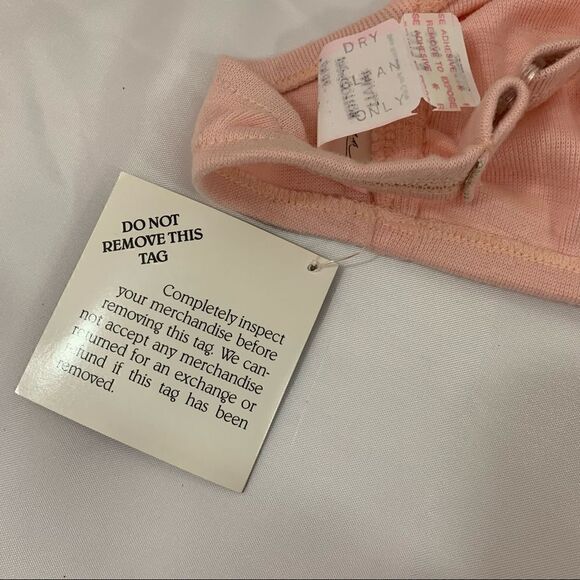 Vintage Ujena Cotton Strapless Bralette Bra New with Tags Size Small Ruched - Picture 7 of 8